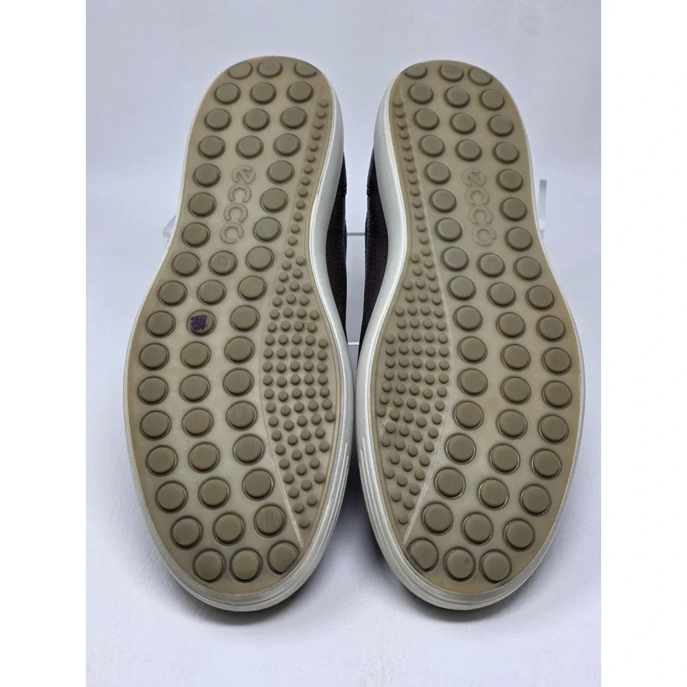 Ecco Soft 7 Perf Tie Sneaker Lace Up Brown Leather Men Size EU 43 US 9 Pre-owned